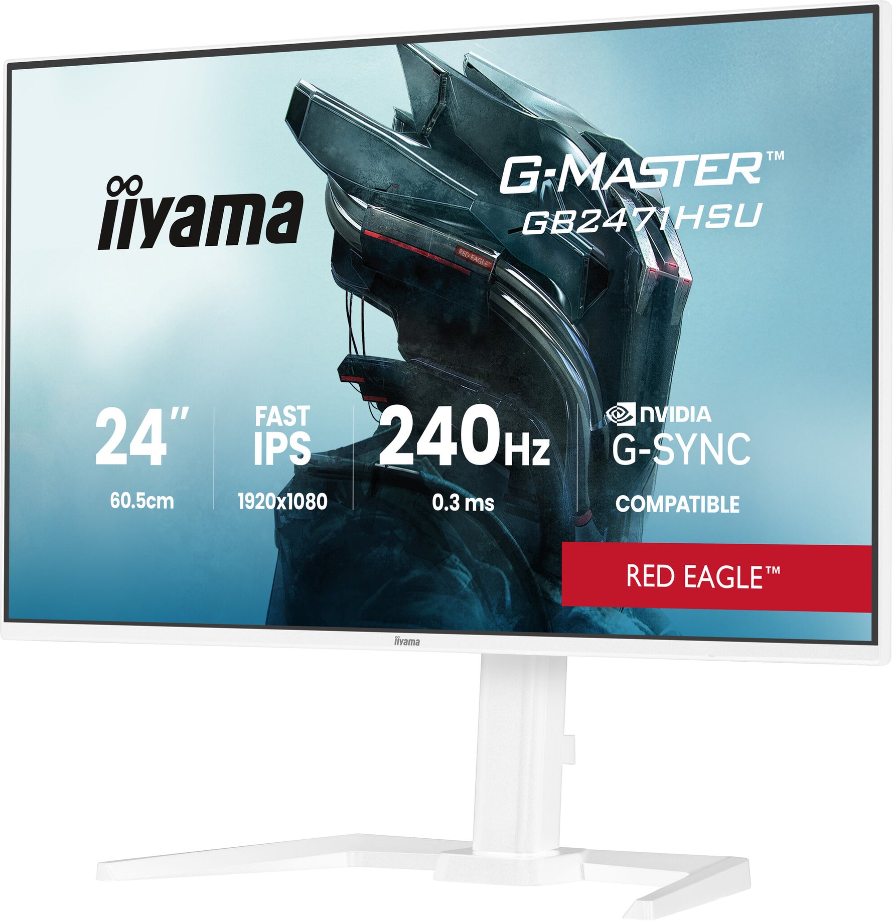 iiyama G-MASTER GB2471HSU-W1 computer monitor 60,5 cm (23.8") 1920 x 1080 Pixels Full HD LED Wit