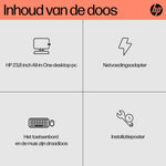 HP 24-cr0050nd AMD Ryzen™ 5 7520U 60,5 cm (23.8") 1920 x 1080 Pixels Alles-in-één-pc 8 GB LPDDR5-SDRAM 512 GB SSD Windows 11 Home Wi-Fi 6 (802.11ax) Zwart