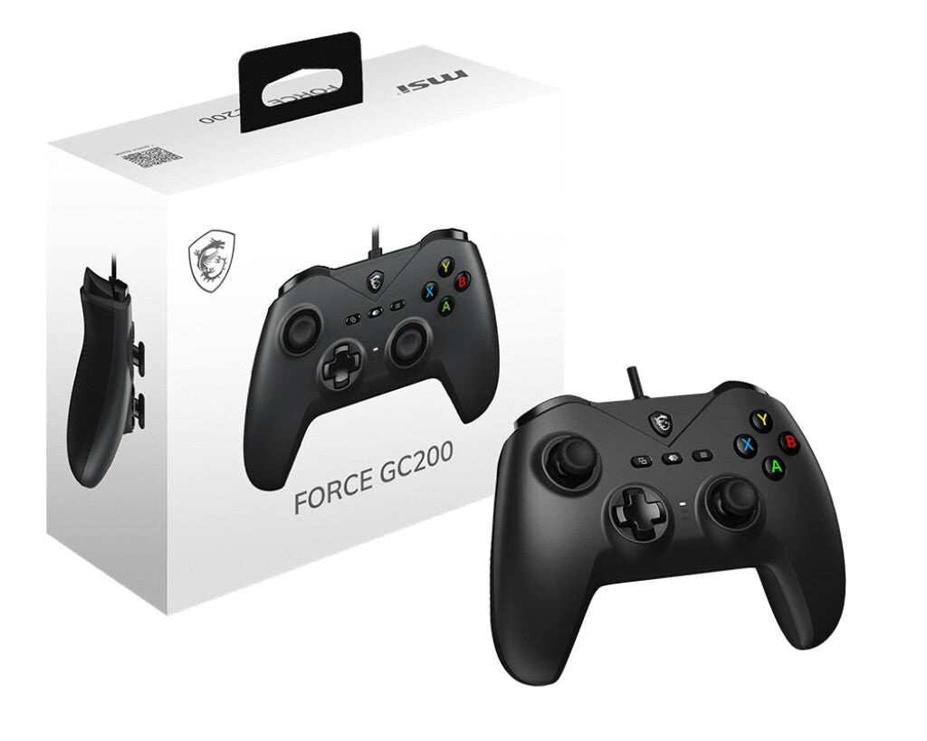 MSI FORCE GC200 game controller Zwart USB Gamepad Analoog/digitaal Android, PC