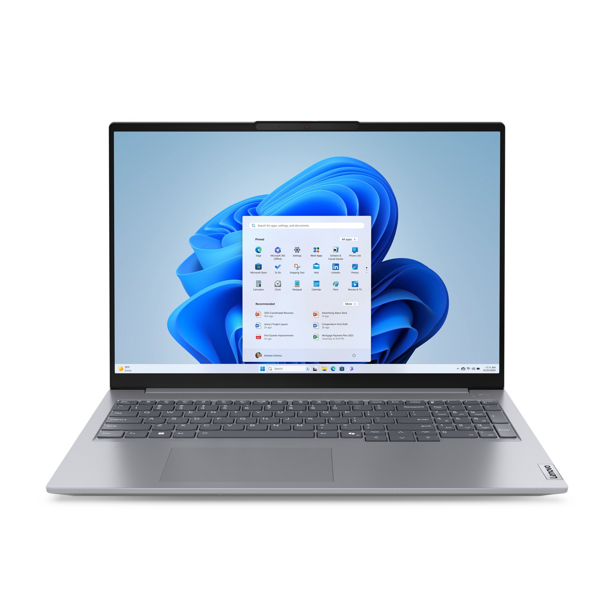 Lenovo ThinkBook 16 G7 ARP AMD Ryzen™ 5 7535HS Laptop 40,6 cm (16") WUXGA 16 GB DDR5-SDRAM 512 GB SSD Wi-Fi 6E (802.11ax) Windows 11 Pro Belgisch Grijs