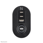 Neomounts DS22-840BL6 Bureaucontactdoos met klem en USB-C en USB-A poorten - Quick-charge