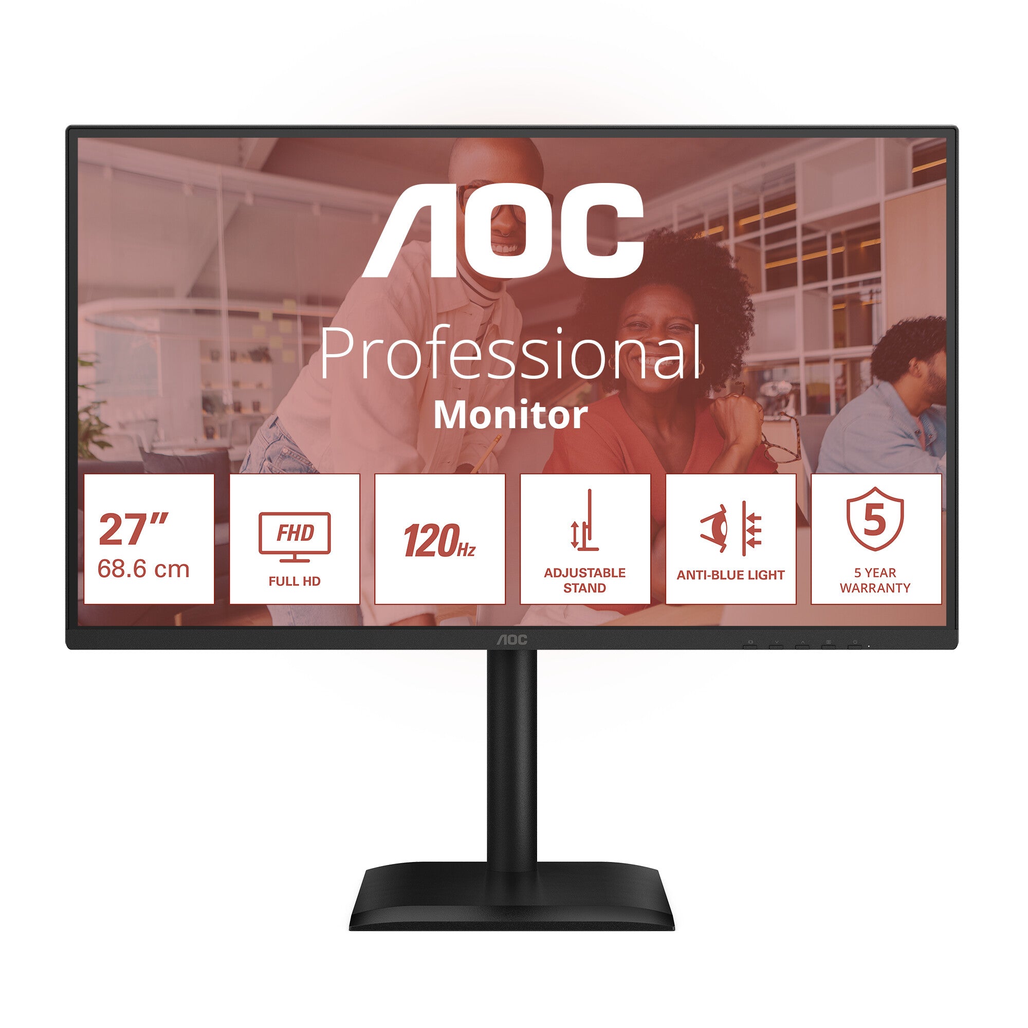 AOC 27E4CV computer monitor 68,6 cm (27") 1920 x 1080 Pixels Full HD LED Zwart