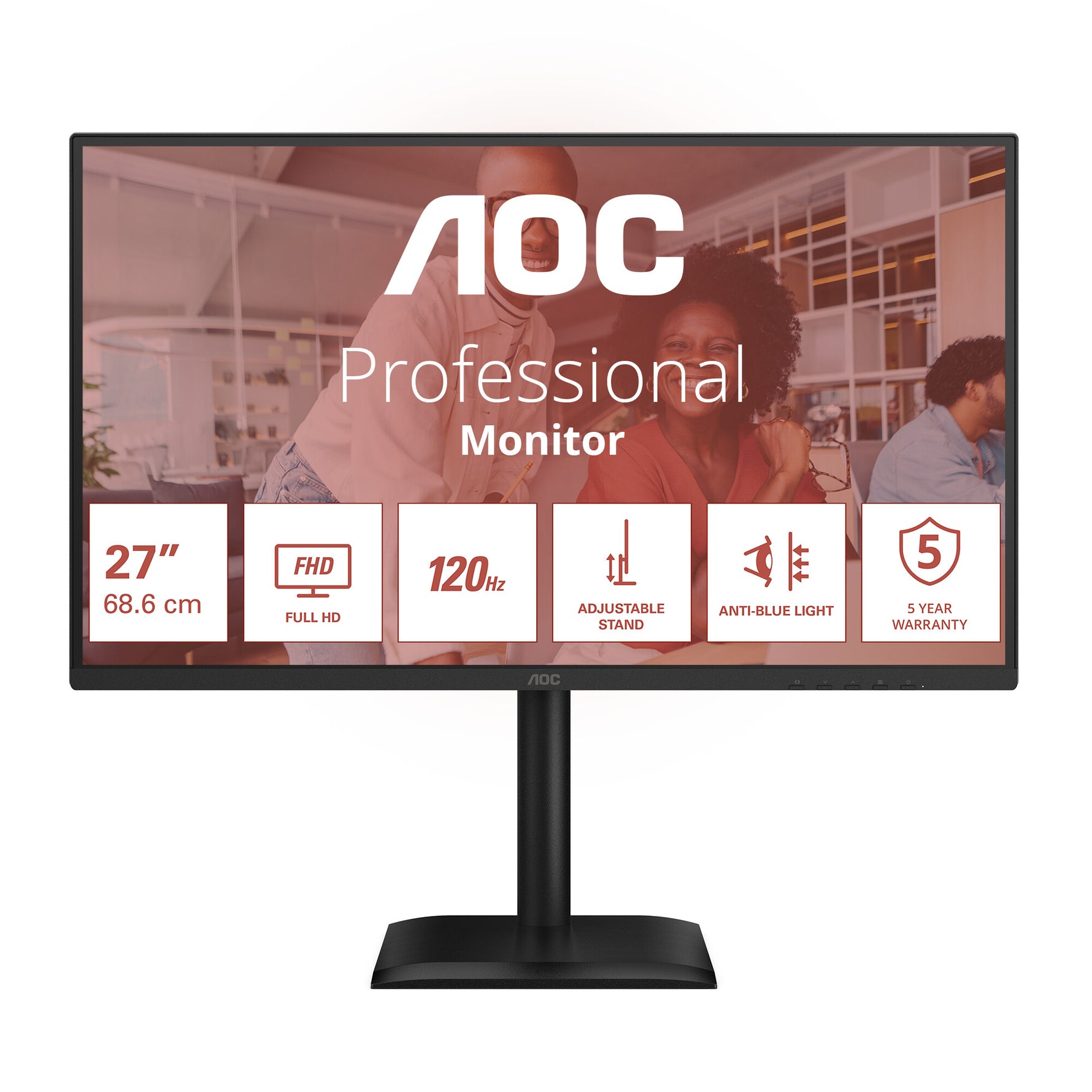 AOC 27E4CV computer monitor 68,6 cm (27") 1920 x 1080 Pixels Full HD LED Zwart