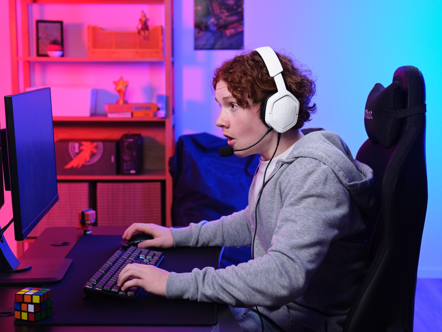 Trust GXT492W Carus Headset Bedraad Hoofdband Gamen Wit