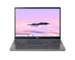 Acer Chromebook Plus 514 CBE594-2LT-TCO-351J Intel Core 3 100U 35,6 cm (14") Touchscreen WUXGA 8 GB LPDDR5-SDRAM 256 GB SSD Wi-Fi 7 (802.11be) ChromeOS US International Grijs