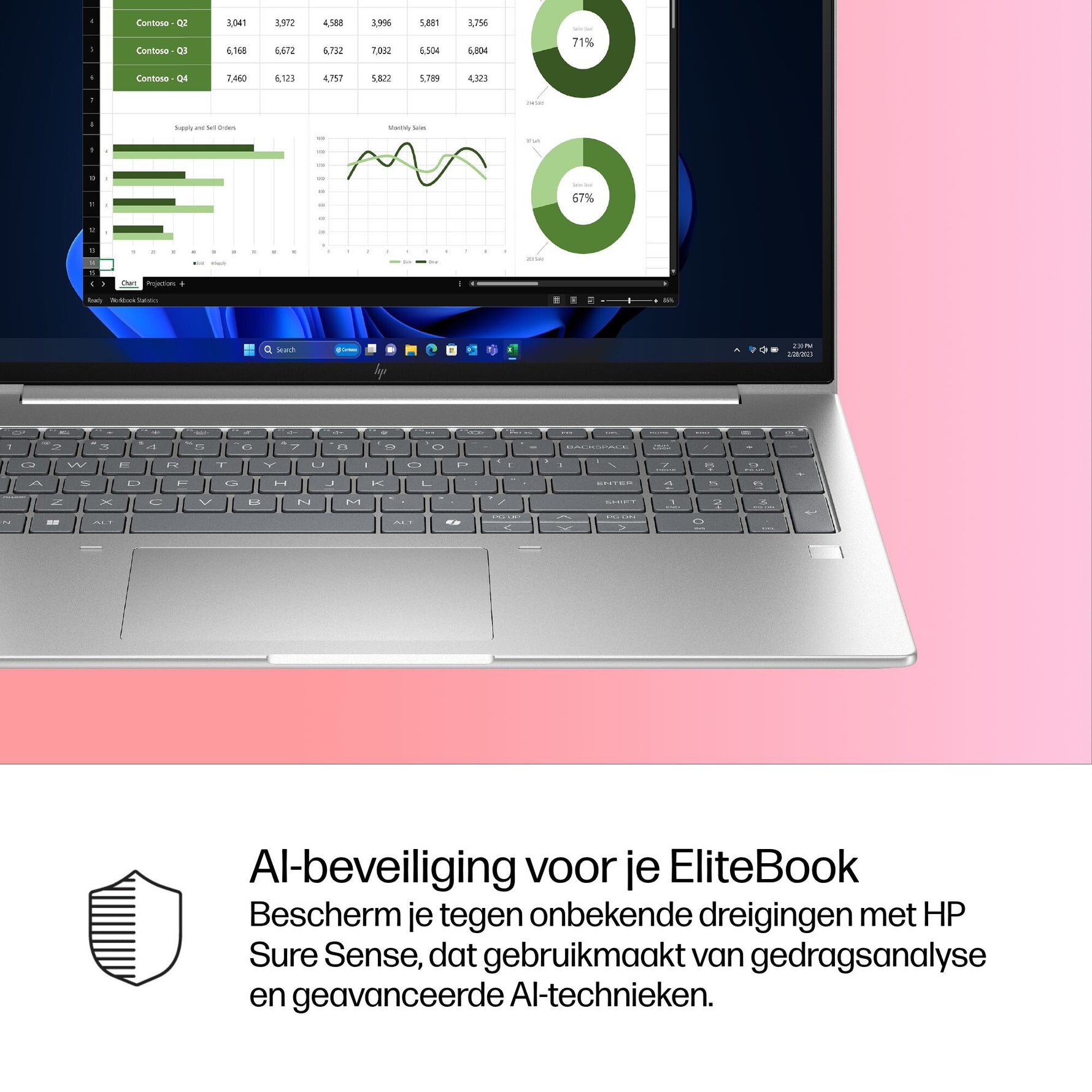 HP EliteBook 6 G1i AI Wolf Pro Security Edition Intel Core Ultra 5 225U Laptop 40,6 cm (16") WUXGA 24 GB DDR5-SDRAM 512 GB SSD Wi-Fi 6E (802.11ax) Windows 11 Pro AI PC Zilver