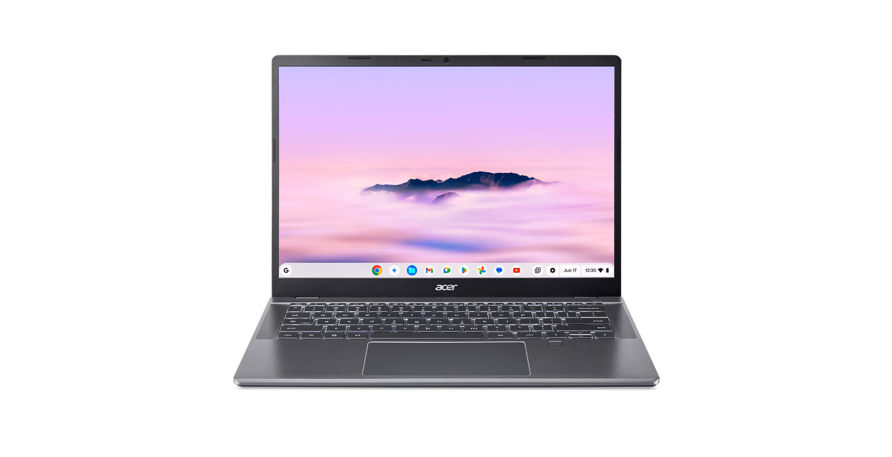 Acer Chromebook Plus 514 CBE594-2T-TCO-36FC Intel Core 3 100U 35,6 cm (14") Touchscreen WUXGA 8 GB LPDDR5-SDRAM 256 GB SSD Wi-Fi 7 (802.11be) ChromeOS Grijs