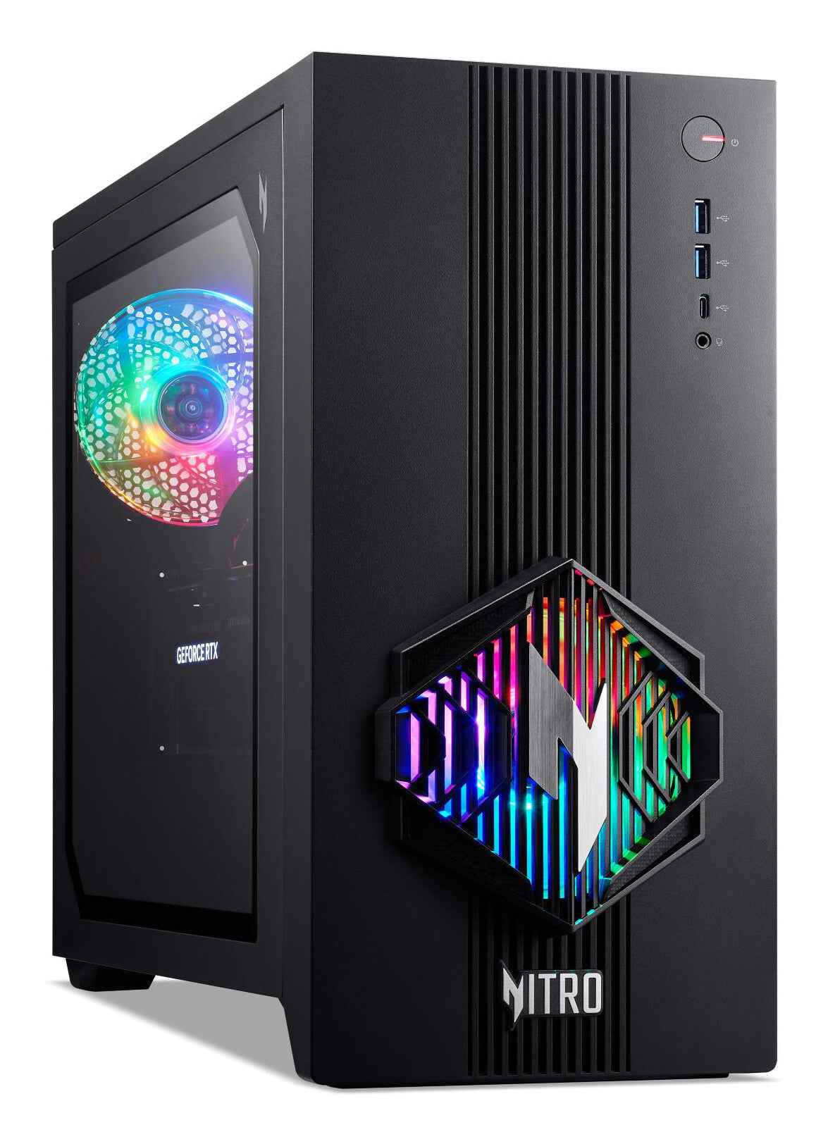 Acer NITRO N30-100 AR5960 AMD Ryzen™ 5 8500G 16 GB DDR5-SDRAM 1 TB SSD AMD Radeon RX 9060 XT Windows 11 Home Desktop PC Zwart