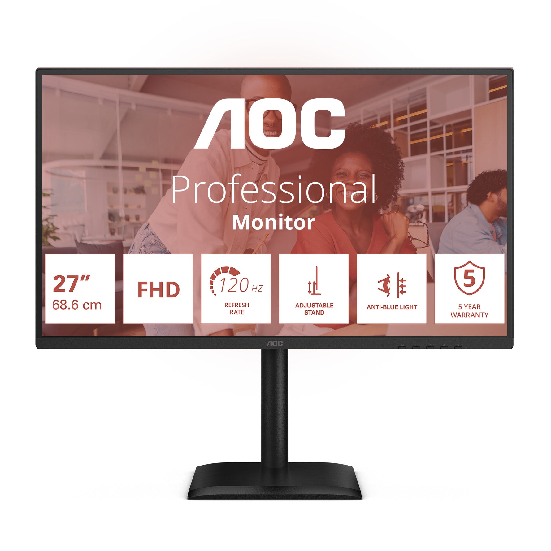 AOC 27E4U computer monitor 68,6 cm (27") 1920 x 1080 Pixels Full HD LED Zwart