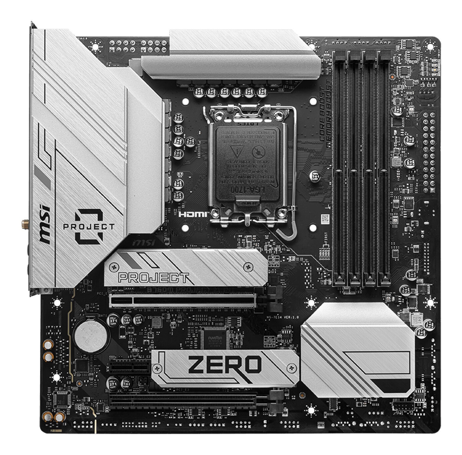 MSI B760M PROJECT ZERO moederbord Intel B760 LGA 1700 micro ATX