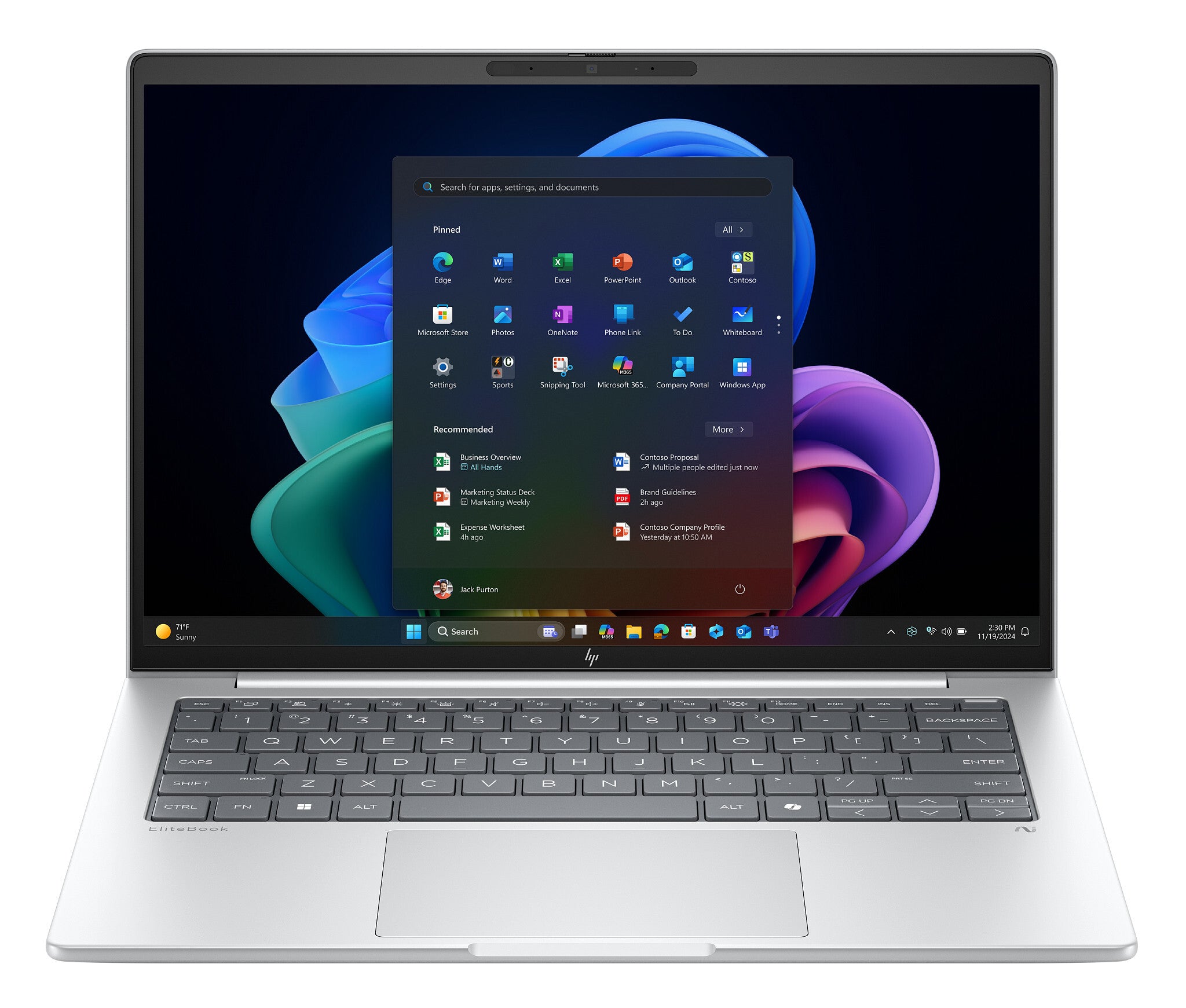 HP EliteBook 8 G1i Next Gen AI PC Wolf Pro Security Edition Copilot+ PC Intel Core Ultra 7 258V Laptop 40,6 cm (16") WUXGA 32 GB LPDDR5x-SDRAM 1 TB SSD Wi-Fi 7 (802.11be) Windows 11 Pro Zilver