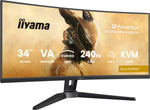 iiyama G-MASTER GCB3486WQSCP-B1 computer monitor 86,4 cm (34") 3440 x 1440 Pixels UltraWide Quad HD Zwart