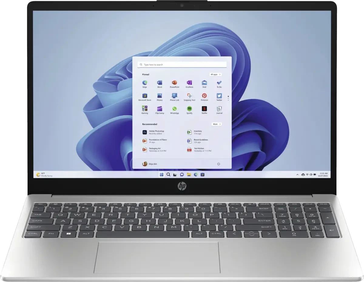 HP 15-fd1257ndx Core 5-120U (Copilot)16GB DDR4 1DM 3200 512GB PCIe valueIntel Graphics Natural Silver (FF+) - 720p TNR PVCY ST 15.6 FHD(1920x1080) AG IPS 300 nitsA QWERTY Intel Core 5 Laptop 39,6 cm (15.6") Full HD DDR4-SDRAM SSD Wi-Fi 6 (802.11ax) Window