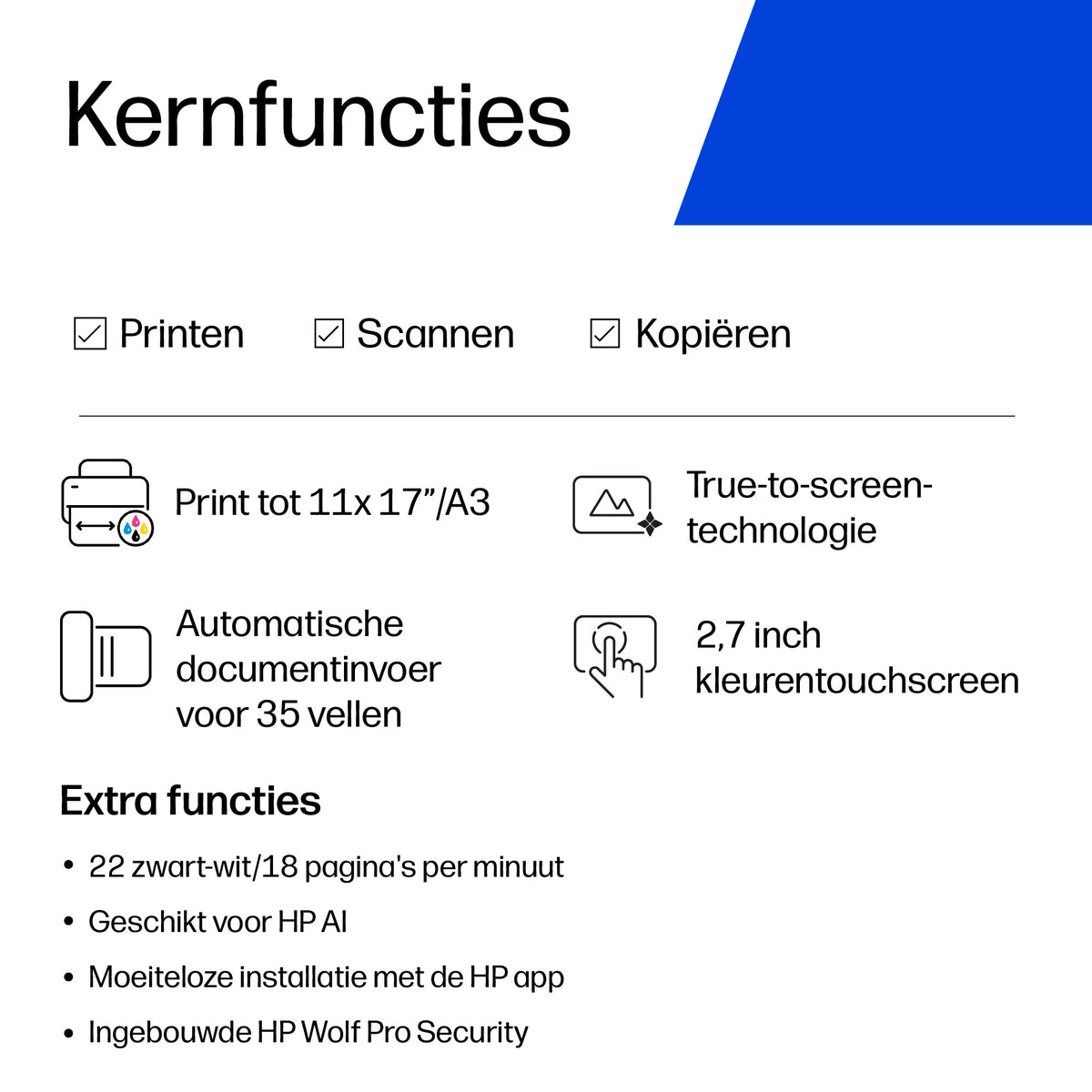 HP OfficeJet Pro 9720e Draadloos All-in-One Kleur Printer, Dubbelzijdig printen; Kopieerapparaat, Scanner