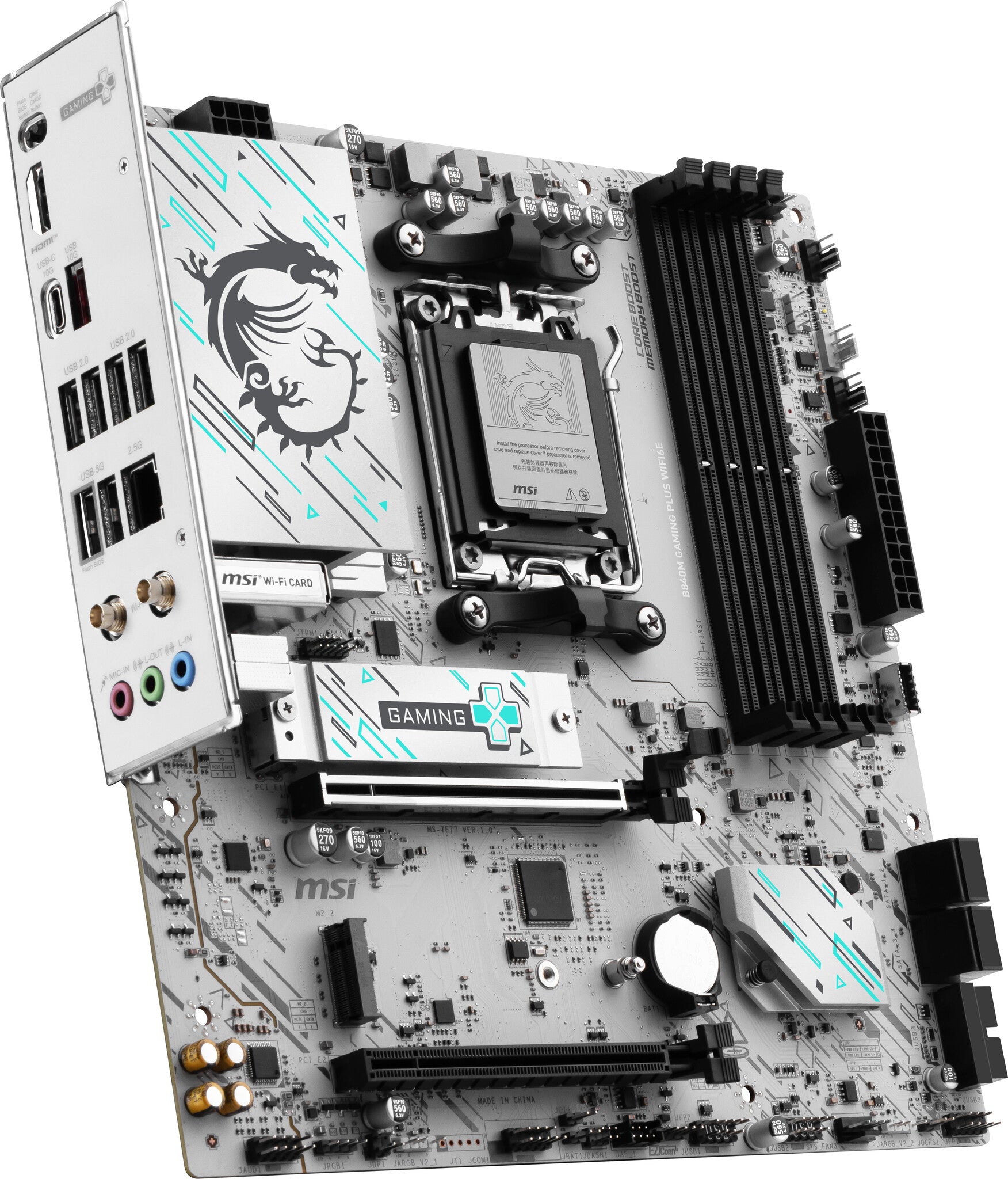 MSI B840M GAMING PLUS WIFI6E moederbord AMD B840 Socket AM5 micro ATX