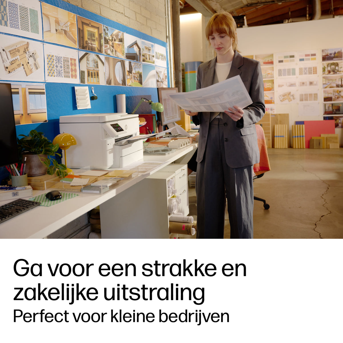 HP OfficeJet Pro 9730e Draadloos All-in-One Kleur Printer, Instant Ink; Dubbelzijdig printen