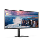 AOC V5 CU34V5CW computer monitor 86,4 cm (34") 3440 x 1440 Pixels Wide Quad HD LED Zwart