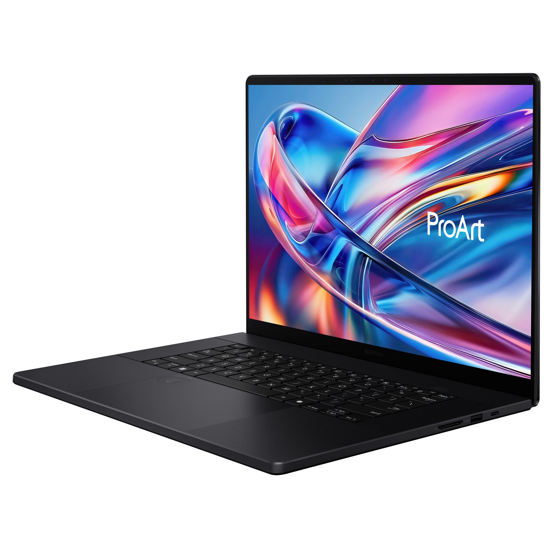 ASUS ProArt P16 H7606WX-SE002X Copilot+ PC AMD Ryzen AI 9 HX 370 Laptop 40,6 cm (16") Touchscreen WQUXGA 64 GB LPDDR5x-SDRAM 4 TB SSD NVIDIA GeForce RTX 5090 Wi-Fi 7 (802.11be) Windows 11 Pro Nederlands Zwart
