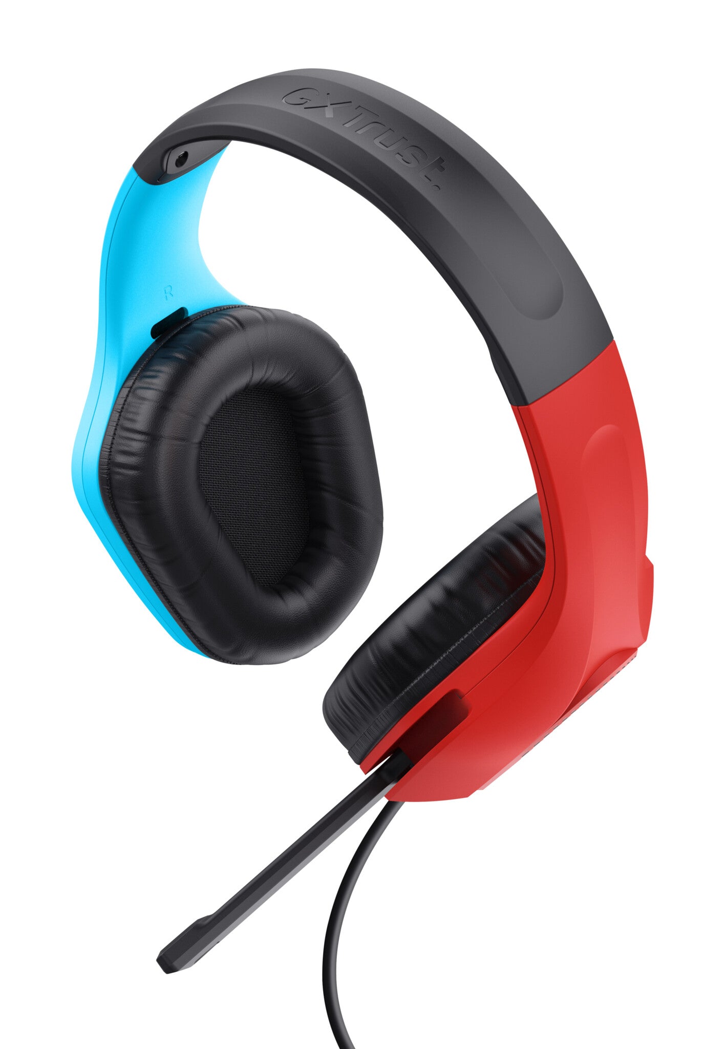 Trust GXT 416S Zirox Headset Bedraad Hoofdband Gamen Zwart, Cyaan, Rood