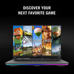 ASUS ROG Strix G16 G614FR-S5013W Copilot+ PC AMD Ryzen™ 9 Laptop 40,6 cm (16") WQXGA 32 GB DDR5-SDRAM 2 TB SSD NVIDIA GeForce RTX 5070 Ti Wi-Fi 6E (802.11ax) Windows 11 Home Nederlands Zwart, Groen, Grijs