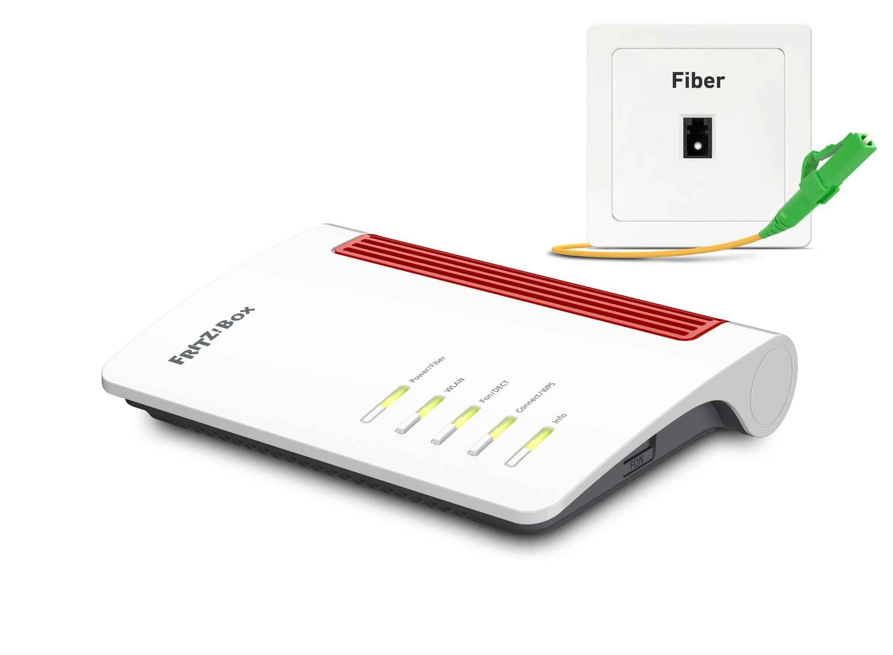 Box FRITZ! 5530 Fiber Edition Internation draadloze router 2.5 Gigabit Ethernet Dual-band (2.4 GHz / 5 GHz) Wit