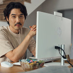 HP 24-cr1055nd Intel Core Ultra 5 125U 60,5 cm (23.8") 1920 x 1080 Pixels Alles-in-één-pc 16 GB DDR5-SDRAM 512 GB SSD Windows 11 Home Wi-Fi 6 (802.11ax) AI PC Wit