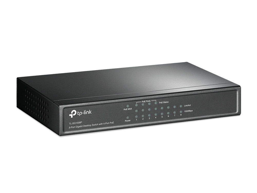 TP-Link TL-SG1008P netwerk-switch Unmanaged Gigabit Ethernet (10/100/1000) Power over Ethernet (PoE) Hazelnoot