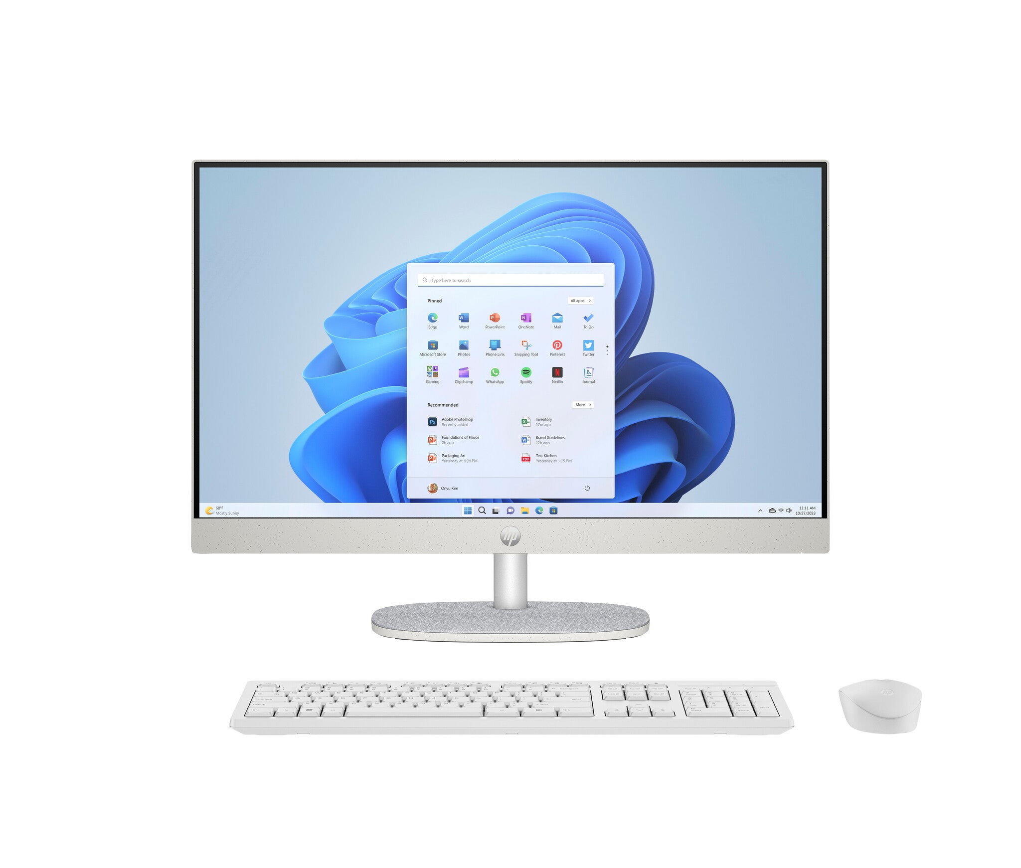 HP 24-cr0059nd 24 inch All-in-One Intel® Core™ i5 i5-1335U 60,5 cm (23.8") 1920 x 1080 Pixels Alles-in-één-pc 16 GB DDR4-SDRAM 1 TB SSD Windows 11 Home Wi-Fi 6 (802.11ax) Wit