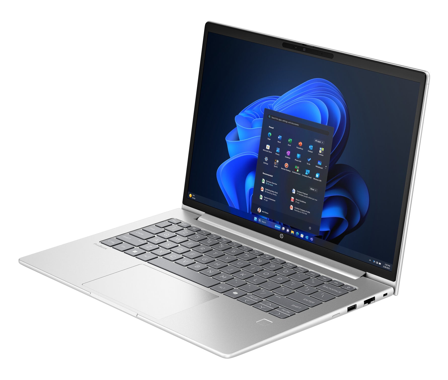 HP ProBook 4 G1a AI Wolf Pro Security Edition AMD Ryzen™ 5 230 Laptop 35,6 cm (14") WUXGA 16 GB DDR5-SDRAM 512 GB SSD Wi-Fi 6E (802.11ax) Windows 11 Pro AI PC Zilver