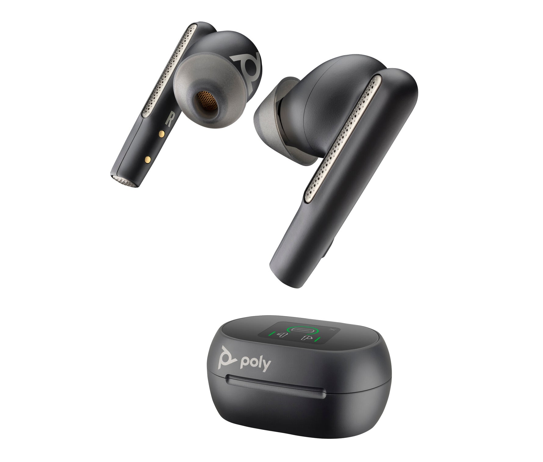 HP Poly Voyager Free 60+ UC Carbon Black Earbuds + BT700 USB-C-adapter + oplaadcase met touchscreen