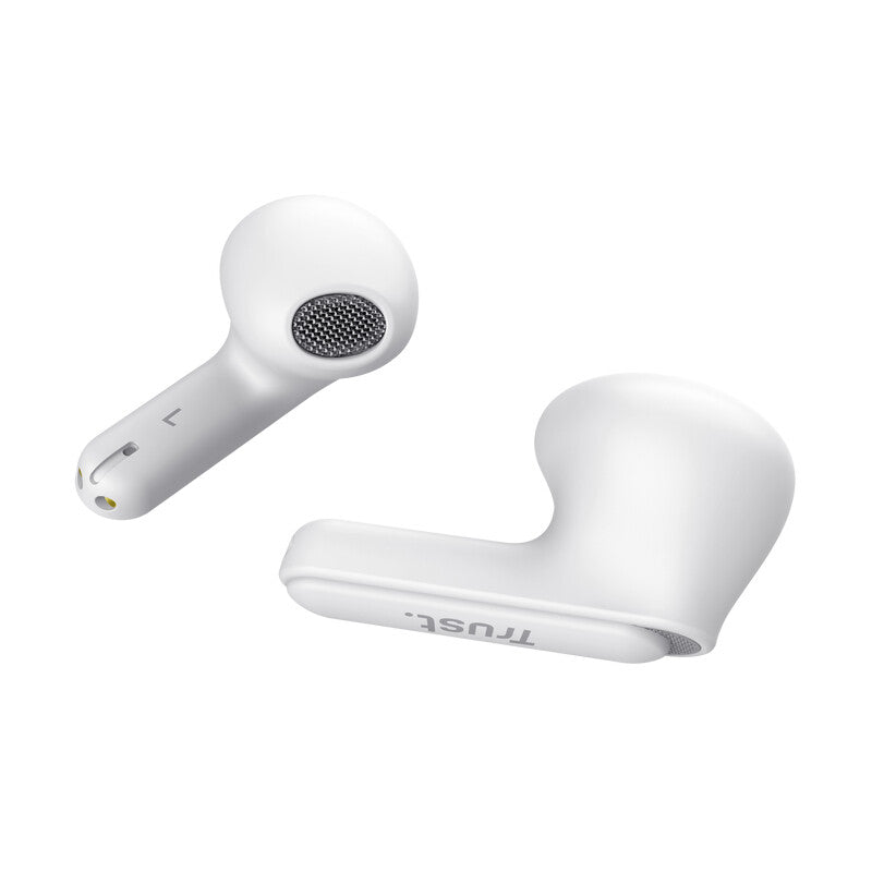 Trust Yavi Headset True Wireless Stereo (TWS) In-ear Oproepen/muziek USB Type-C Bluetooth Wit
