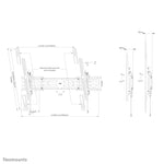 Neomounts WL35S-950BL19 Heavy duty muurbeugel 55-110" - kantelbaar - vergrendelbaar - landscape en portrait