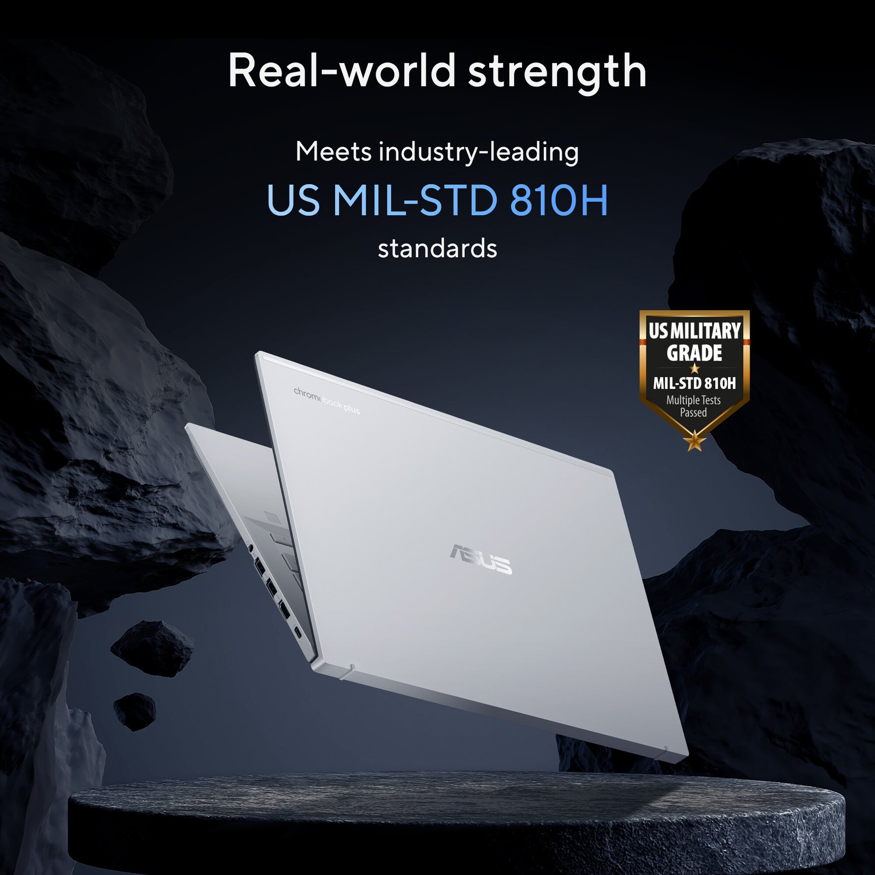 ASUS Chromebook Plus Enterprise CB54 CB5403CMA-QM0919 Intel Core Ultra 5 115U 35,6 cm (14") WQXGA 16 GB LPDDR5x-SDRAM 128 GB SSD Wi-Fi 6E (802.11ax) ChromeOS Belgisch Zilver