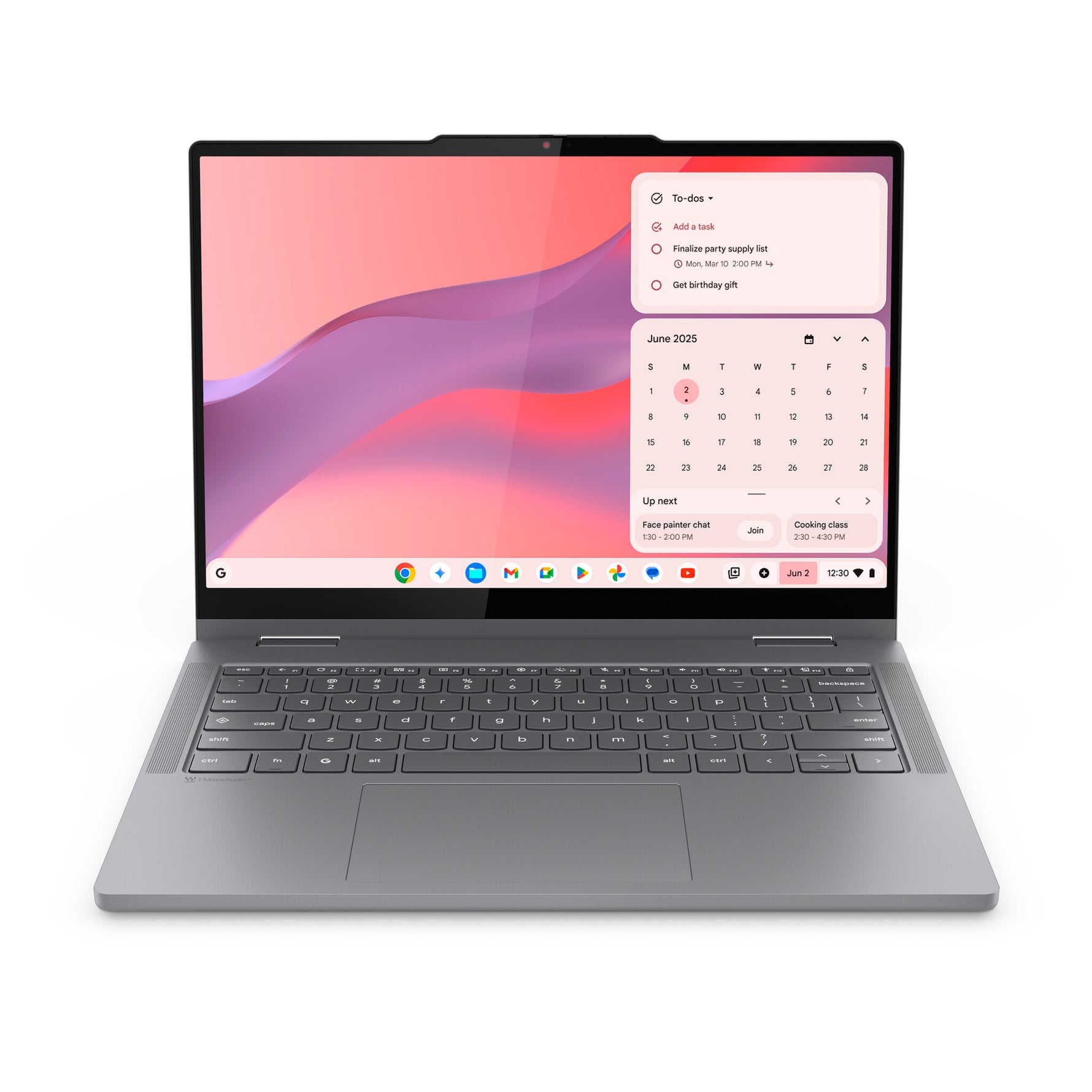 Lenovo Chrome 2in1 14IRU10 Intel Core 5 120U Chromebook 35,6 cm (14") Touchscreen WUXGA 8 GB LPDDR5-SDRAM 128 GB UFS Wi-Fi 6E (802.11ax) ChromeOS Engels Grijs
