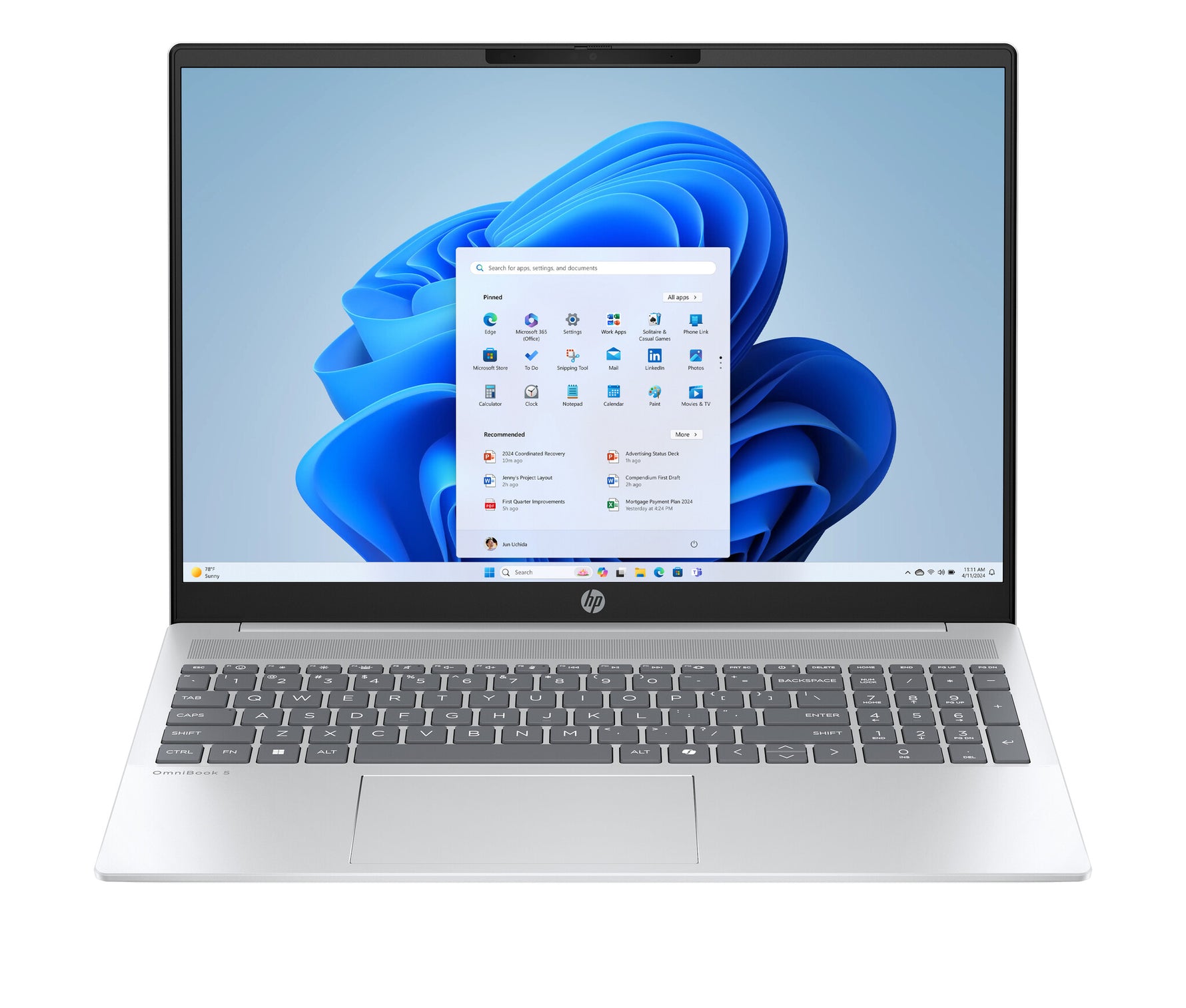 HP OmniBook 5 LaptopAI 16-af1070nd NL Intel Core Ultra 7 255U Laptop 40,6 cm (16