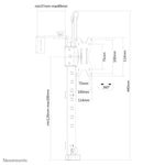 Neomounts FPMA-CH100BLACK Monitorarm 10-30" - voor scheidingswand - roteerbaar