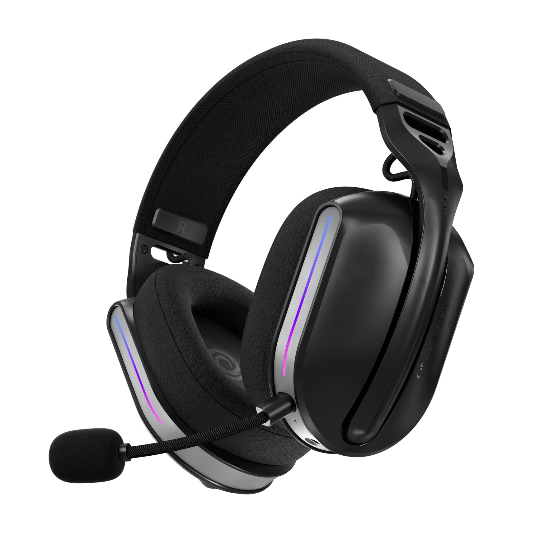 Oniverse Polaris Headset Bedraad en draadloos Hoofdband Gamen USB Type-C / USB Type-A Bluetooth Zwart