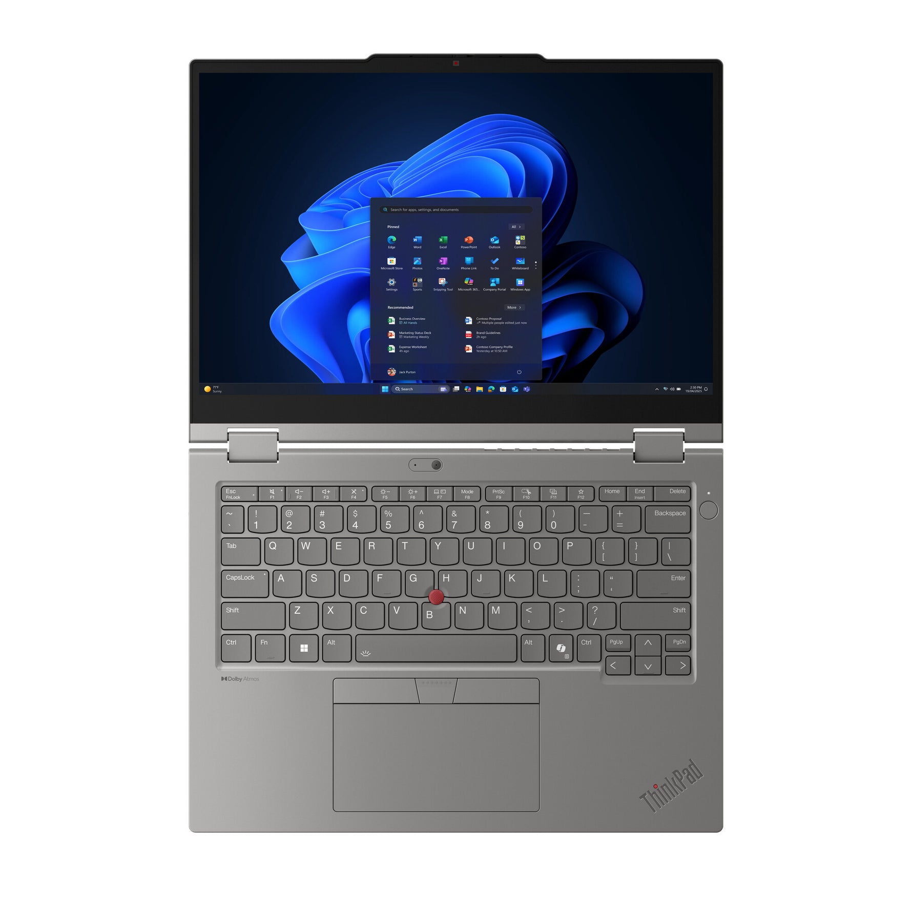Lenovo ThinkPad L13 2-in-1 Gen 6 (Intel) Intel Core Ultra 5 225U Hybride (2-in-1) 33,8 cm (13.3") Touchscreen WUXGA 16 GB LPDDR5x-SDRAM 512 GB SSD Wi-Fi 6E (802.11ax) Windows 11 Pro Engels Grijs