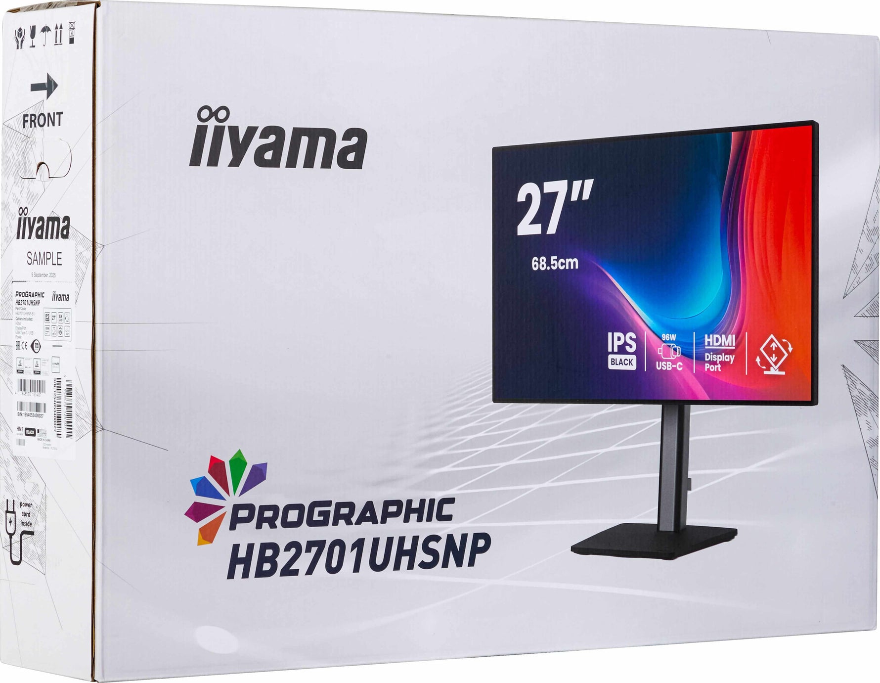 iiyama PROGRAPHIC HB2701UHSNP-B1 computer monitor 68,6 cm (27") 3840 x 2160 Pixels 4K Ultra HD LCD Zwart
