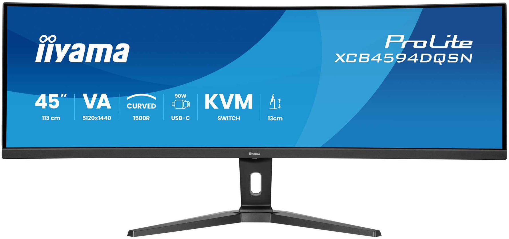 iiyama G-MASTER 45"LCD Curved Bus. UWQHD computer monitor 113 cm (44.5") 5120 x 1440 Pixels Dual QHD LED Zwart