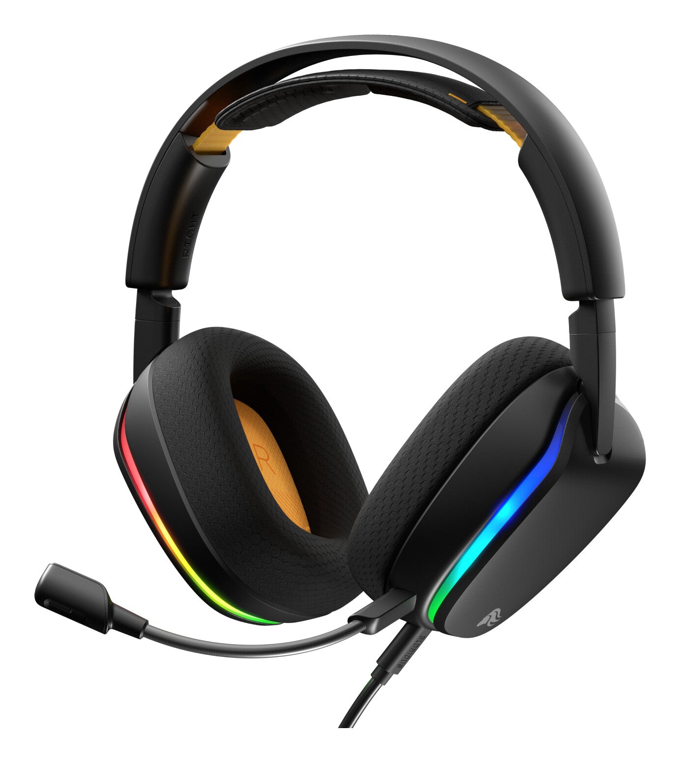 Glorious Gaming Glorious GHS Eternal RGB - Stereo RGB headset voor pc, PS5, PS4, Switch - Custom-tuned, gekantelde drivers, verstelbare, kristalheldere, afneembare mic, USB-C - Duurzaam, dag/nacht comfort - Zwart