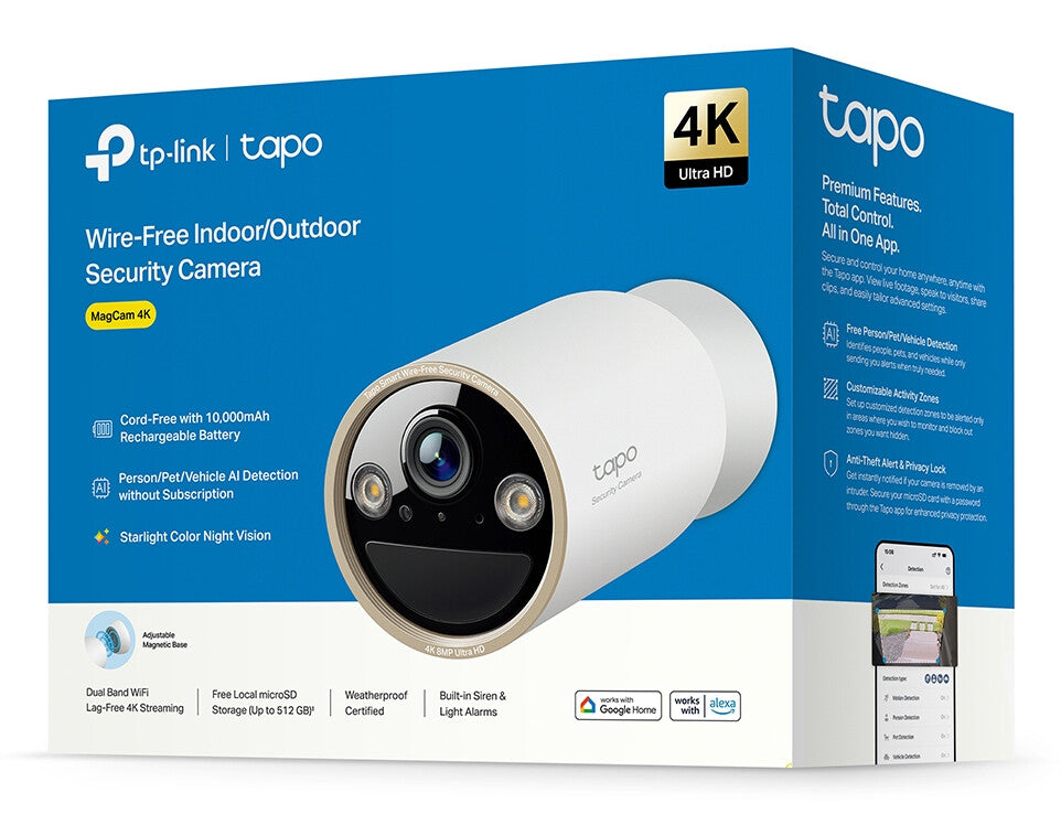 TP-Link Tapo C460 Kogel (vorm) IP-beveiligingscamera Buiten 3840 x 2160 Pixels Plafond/muur