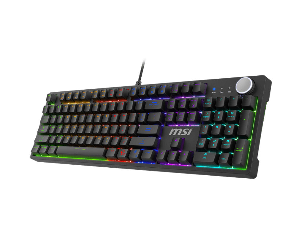 MSI FORGE GK320 RED toetsenbord Gamen USB QWERTY US International Zwart