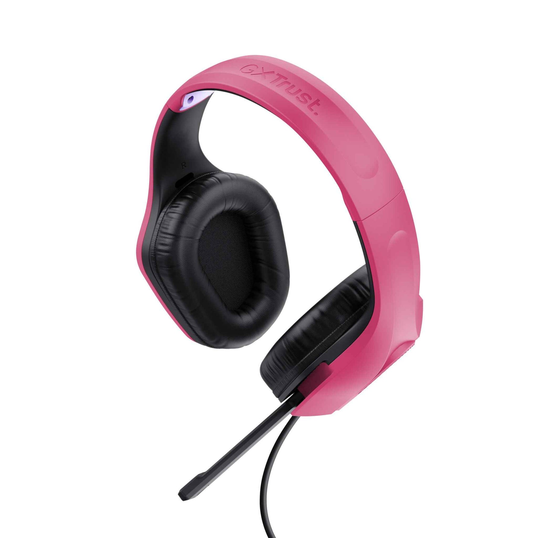 Trust GXT 415P Zirox Gaming Headset - Bedrade gamingheadset – Opklapbare microfoon – 50 mm drivers – Roze