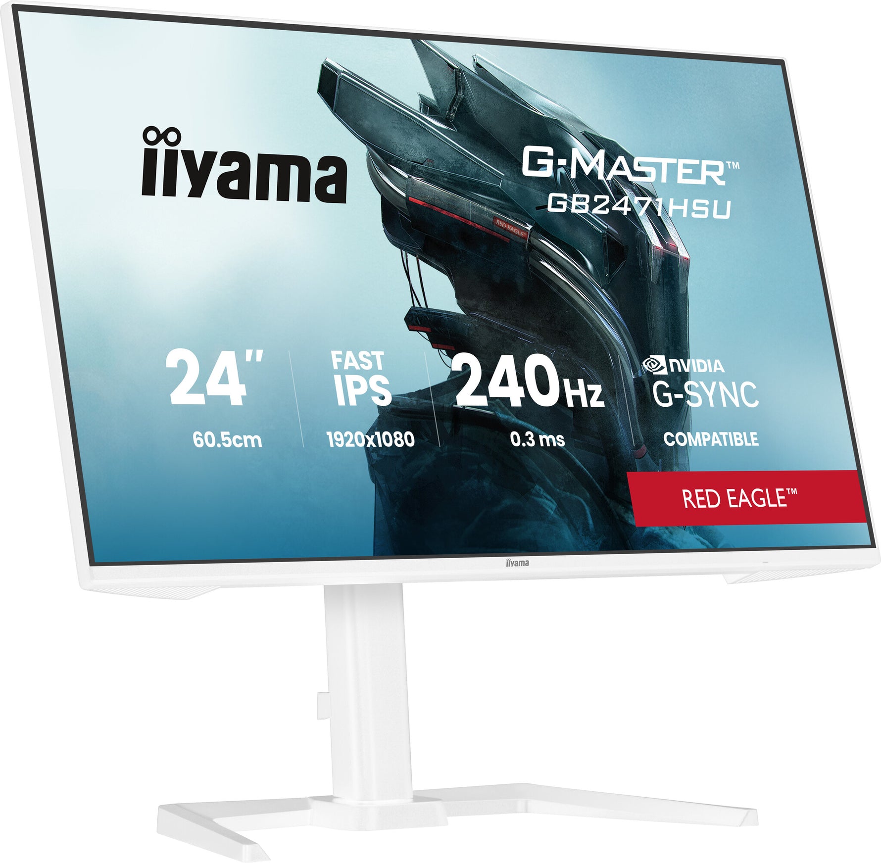iiyama G-MASTER GB2471HSU-W1 computer monitor 60,5 cm (23.8") 1920 x 1080 Pixels Full HD LED Wit