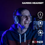 Konix Skylite Headset Bedraad Hoofdband Gamen Zwart, Wit