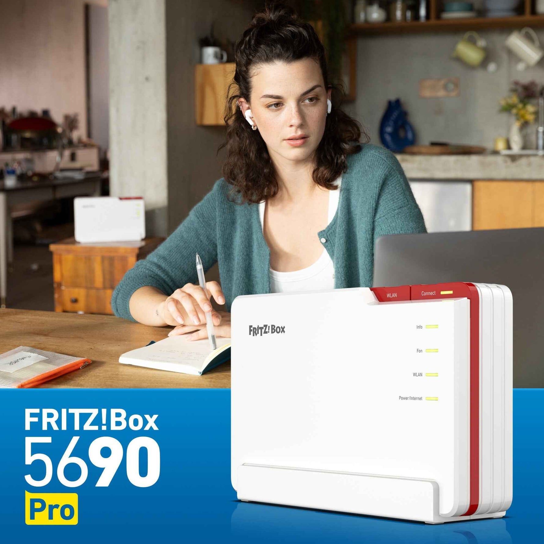 Box 5690 Pro International draadloze router 2.5 Gigabit Ethernet Tri-band (2,4 GHz / 5 GHz / 6 GHz) Wit