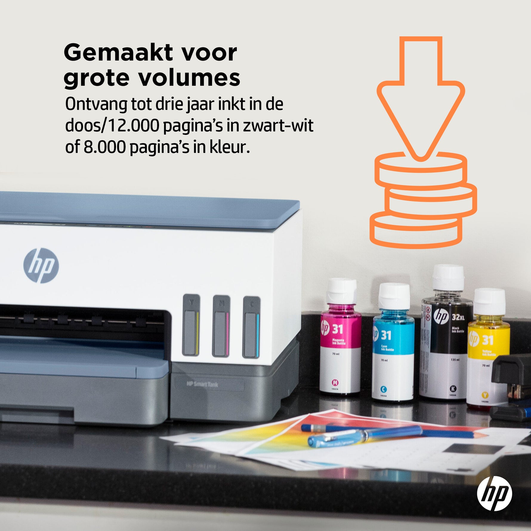HP Smart Tank 7006 Draadloos All-in-One Kleur Printer, Dubbelzijdig printen; Kopieerapparaat, Scanner