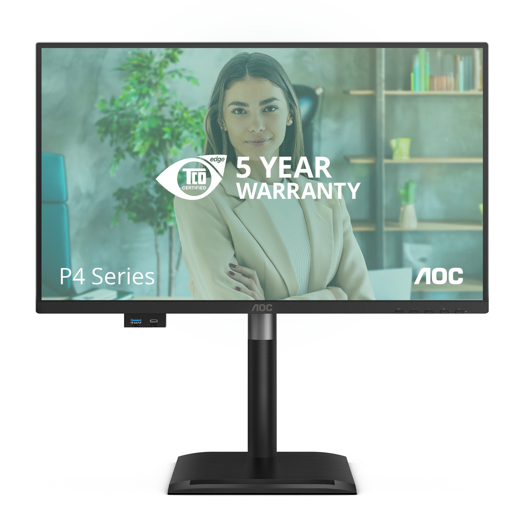 AOC 24P4CV computer monitor 60,5 cm (23.8") 1920 x 1080 Pixels Full HD LED Zwart