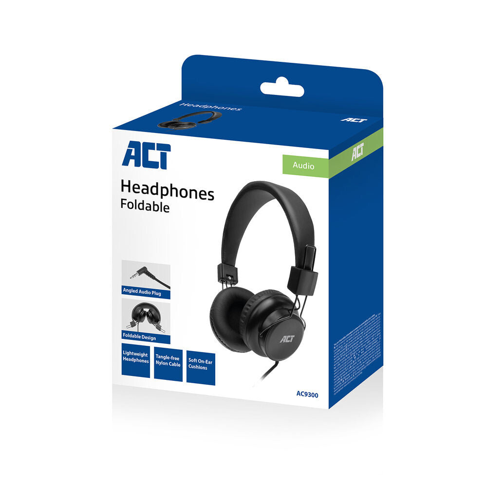 ACT Opvouwbare stereo hoofdtelefoon met 3,5mm audio-aansluiting
